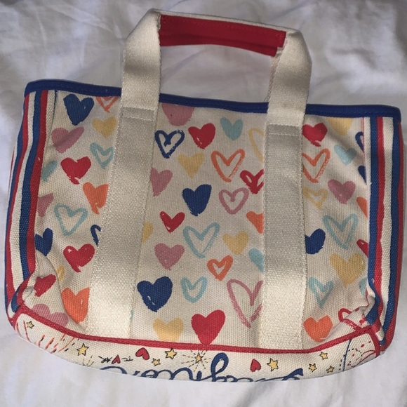 BNWT Brighton Red White & You Mini Canvas Tote - Picture 7 of 10